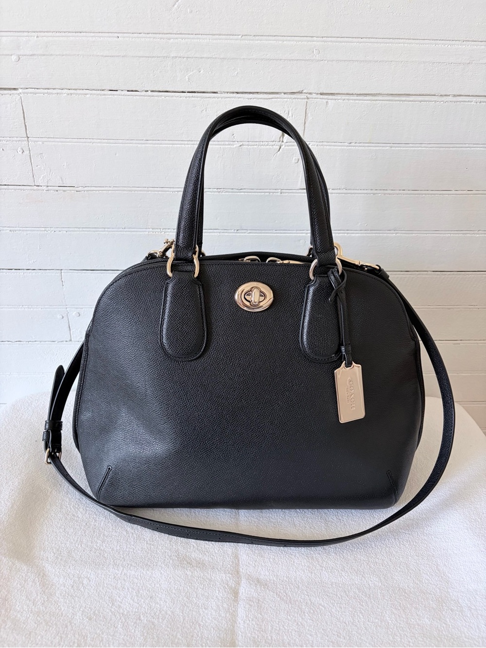 Coach Black Leather Handbag